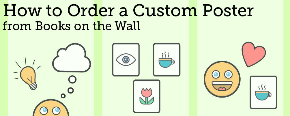 How to Order a Custom Poster by Books on the Wall, graphic by Books on the Wall