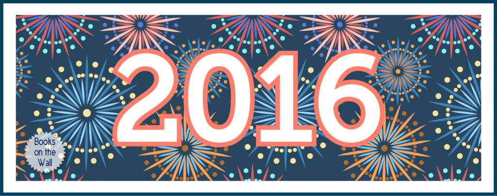 Happy new year, 2016 graphic by Books on the Wall