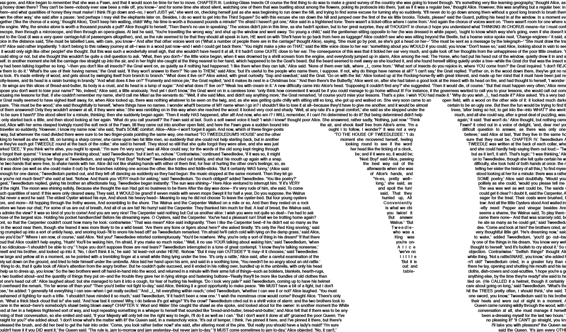Alice in Wonderland Book Poster (Rabbit Design) text wrap