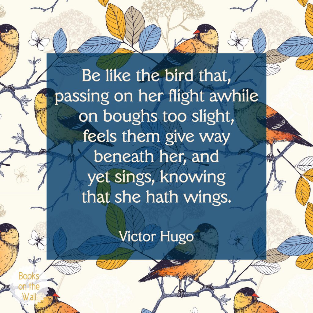 Victor Hugo's the bird quote graphic by Books on the Wall