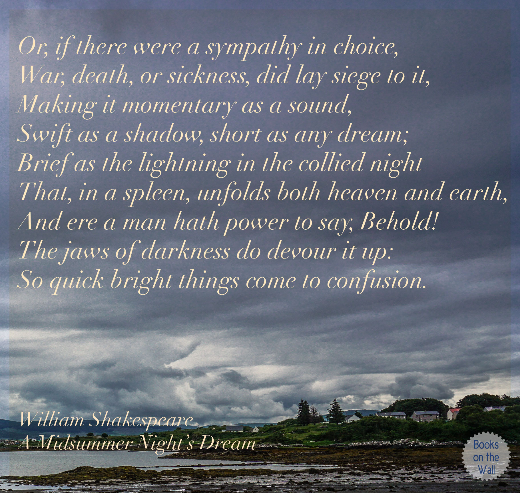 William Shakespeare Quote: A Midsummer Night's Dream 2