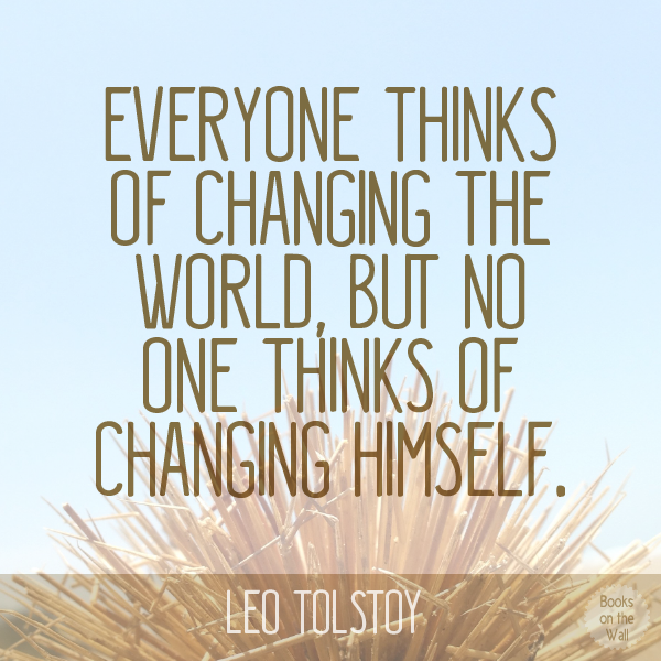 Leo Tolstoy quote graphic by Books on the Wall