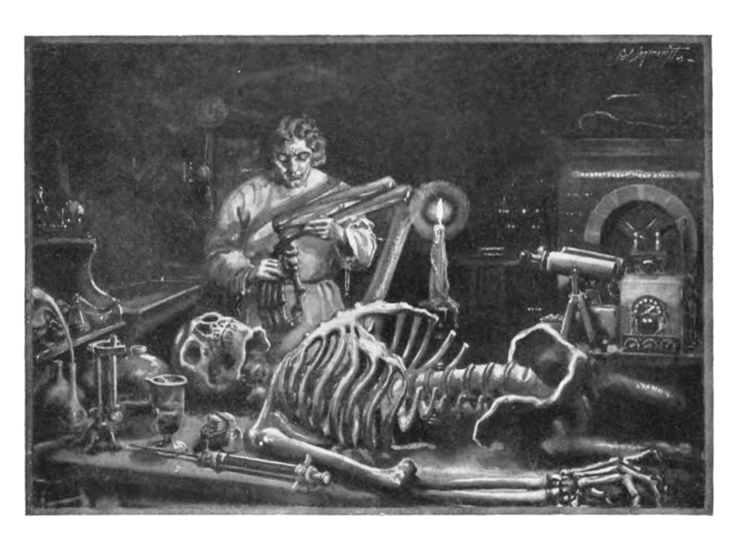 Plate from Frankenstein by Mary Shelley page 7
