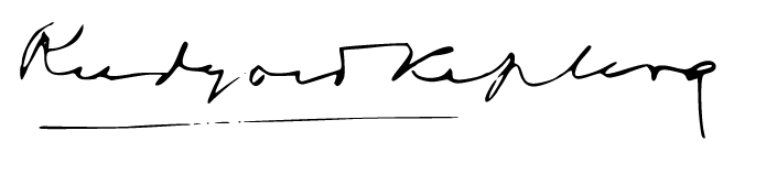Rudyard Kipling signature