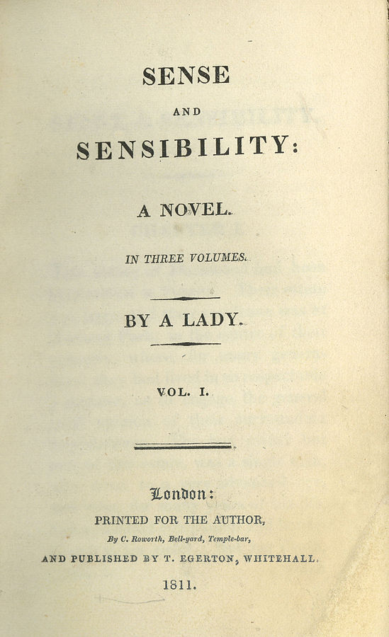 Sense and Sensibility first edition