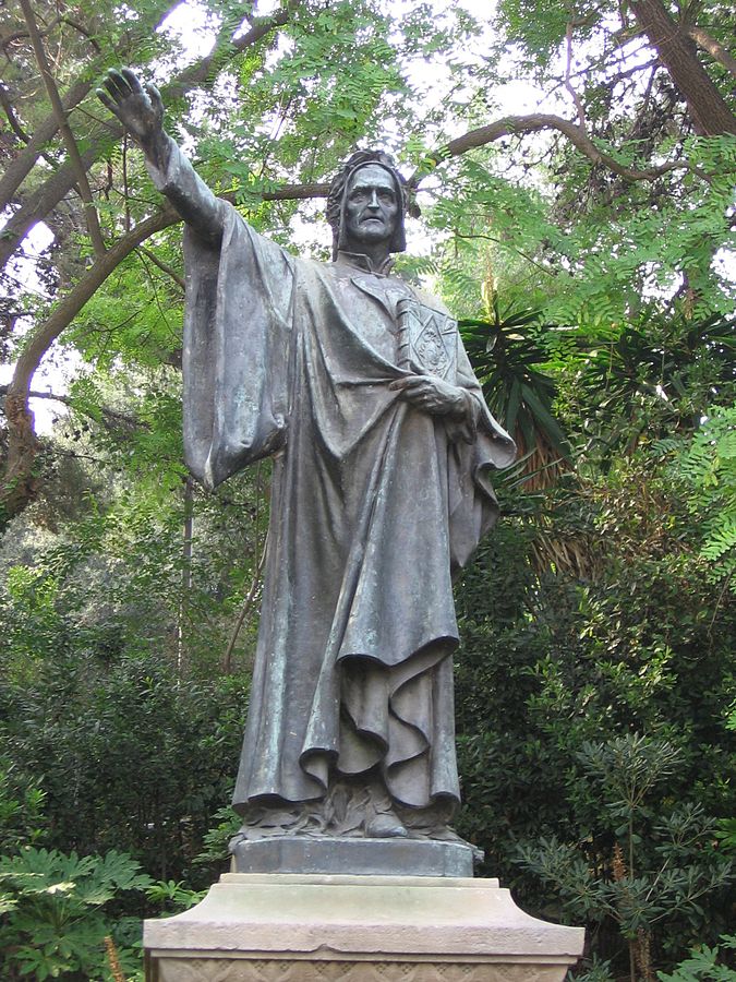 Statue of Dante in Barcelona, by Cesare Zocchi