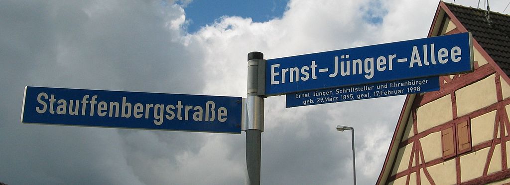 Ernst Junger Street Sign