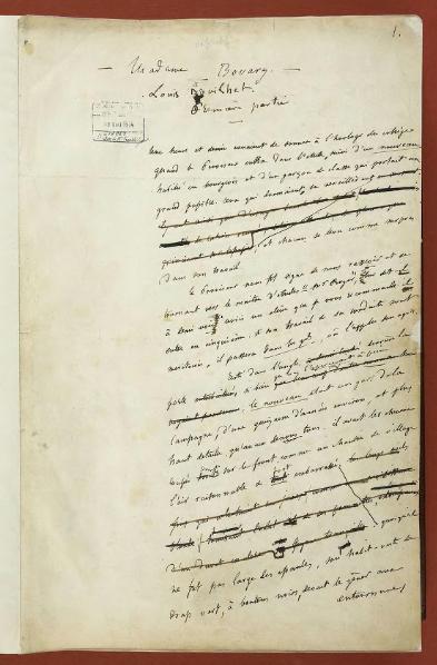 Manuscript of Madame Bovary by Gustave Flaubert