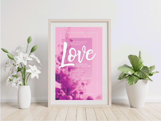 Poster Mockup - Fume of Sighs - Romeo and Juliet quote - Shakespeare