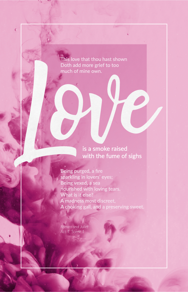 Fume of Sighs - Romeo and Juliet Quote Poster